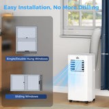 HOMCOM 5000 BTU Portable Air Conditioner, 4-in-1 Air Conditioning Unit, Dehumidifier, Cooling, Fan, Sleep Mode, with Remote Control, 2 Speeds, 24H Timer, Window Venting Kit, 12m2