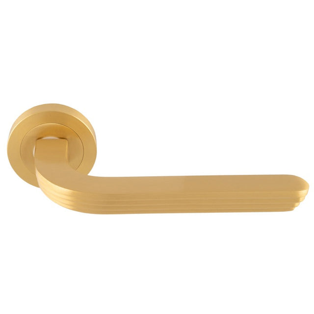 CLOUD LEVER ON CONCEALED FIXED ROUND ROSE OSA (SATIN BRASS) - SATIN BRASS - PAIR