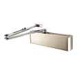 OVERHEAD DOOR CLOSER EN2-5 BY SPRING C/W FIG 6 BRACKET EN1154 - POLISHED NICKEL - POLISHED NICKEL PLATED - EACH