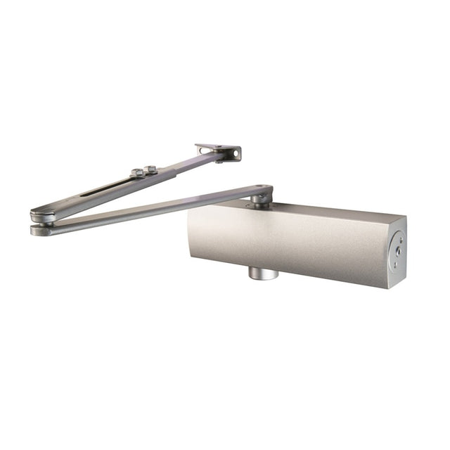 OVERHEAD DOOR CLOSER EN2-5 BY SPRING C/W FIG 6 BRACKET EN1154 - SILVER - CE & CERTIFIRE - SILVER - EACH