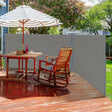 Outsunny 6 x 2m Retractable Sun Side Awning Screen Fence Patio Garden Wall Balcony Screening Panel Outdoor Blind Privacy Divider  Grey