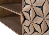 Giner and Colomer  Mango Wood TV Stand With Metal Accents