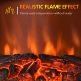 HOMCOM Contemporary Electric Fireplace Coal Burning Flame Effect Inset Fire Place Space Heater Glass View LED Lighting with Remote Control, 1000W/2000W