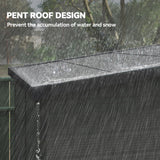 Outsunny 6 x 6ft Outdoor Storage Shed, Plastic Garden Shed with Windows and Air Vents, Outdoor Resin Tool Shed with Latch Doors for Garden, Deck, Dark Grey