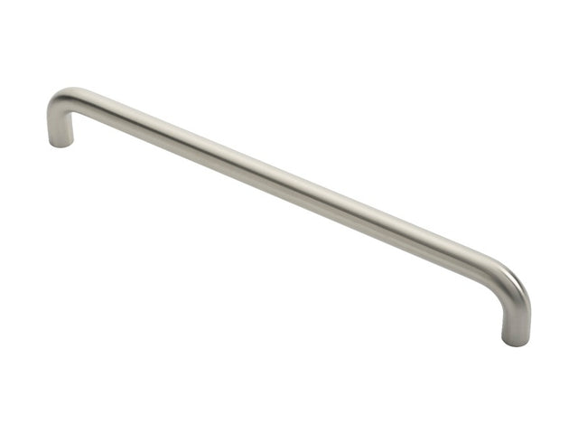 22MM DIA. D PULL HANDLE - 450MM C/C - BOLT THROUGH FIXING_x005F
 - SATIN STAINLESS STEEL - EACH
