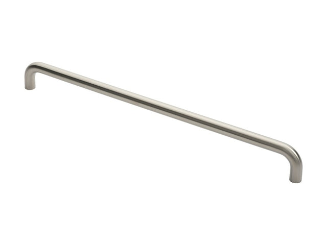 22MM DIA. D PULL HANDLE - 600MM C/C - BOLT THROUGH FIXING_x005F
 - SATIN STAINLESS STEEL - EACH