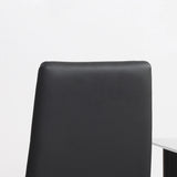 HOMCOM Set of 4 Faux Leather Dining Chairs - Black