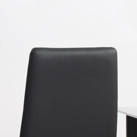 HOMCOM Set of 4 Faux Leather Dining Chairs - Black