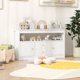 Kids Toy Storage Organizer with Open Shelf and 2 Drawers for Playroom-White
