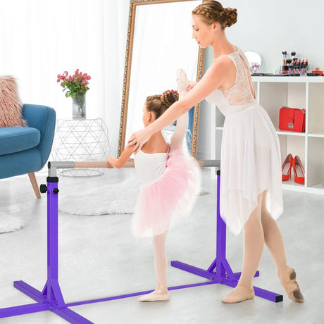Adjustable Gymnastics Bar Horizontal Bar for Kids-Purple