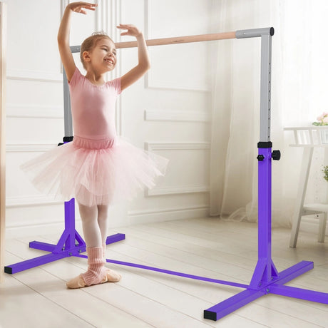Adjustable Gymnastics Bar Horizontal Bar for Kids-Purple