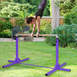 Adjustable Gymnastics Bar Horizontal Bar for Kids-Purple