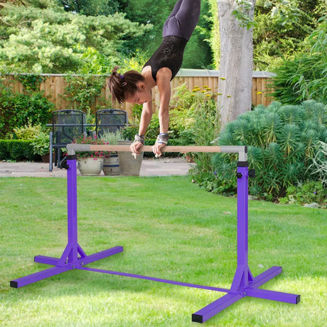 Adjustable Gymnastics Bar Horizontal Bar for Kids-Purple