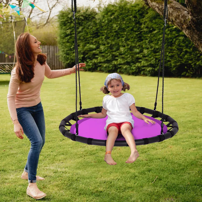 Adjustable crow&#39;s nest round swing