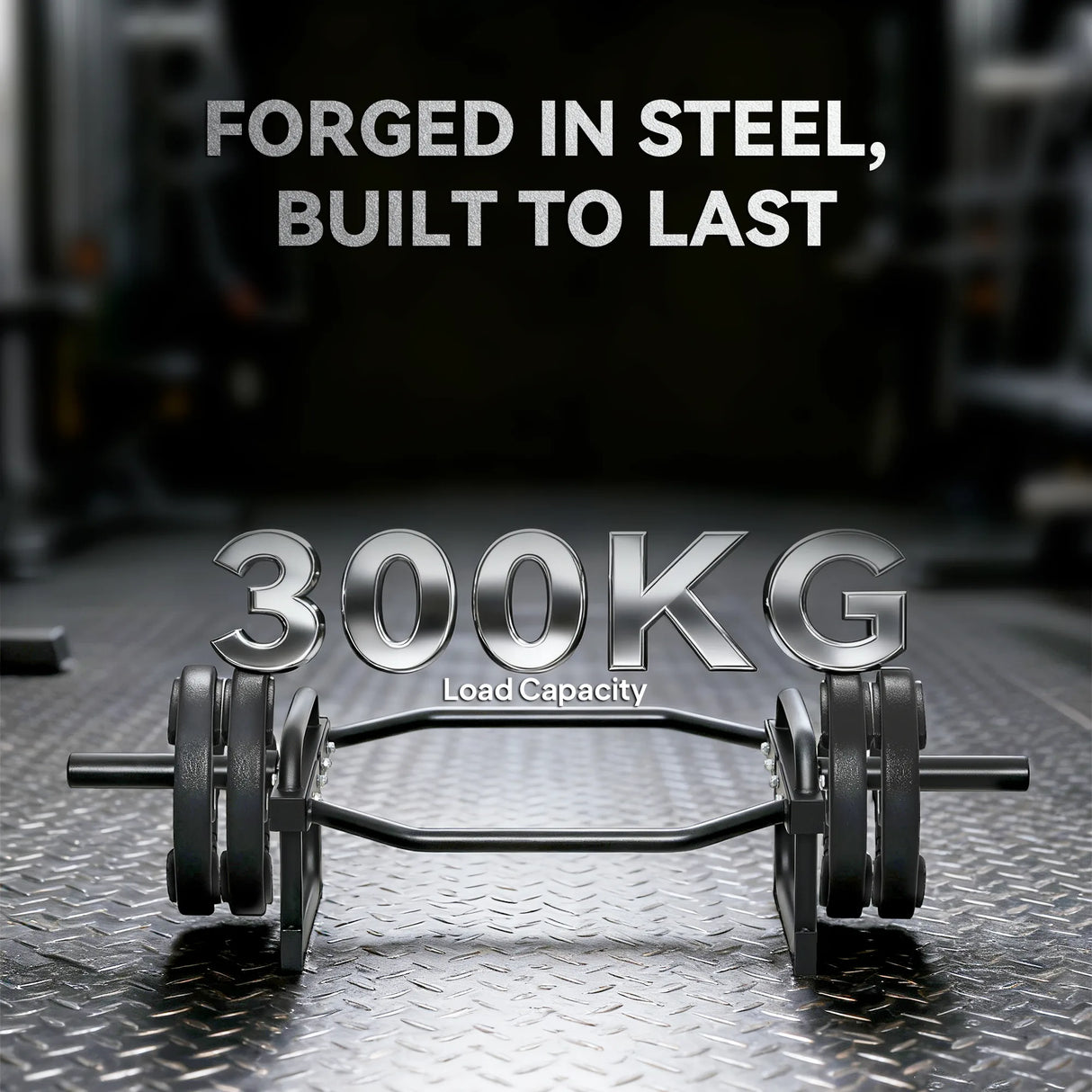 SPORTNOW Olympic Trap Bar, 2" Hex Barbell Bar with 300kg Capacity for Deadlifts, Shrugs, Squats and Farmer Walks