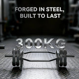 SPORTNOW Olympic Trap Bar, 2" Hex Barbell Bar with 300kg Capacity for Deadlifts, Shrugs, Squats and Farmer Walks