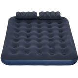 Outsunny Inflatable King Size Air Bed, with Built-In Hand Pump - Blue