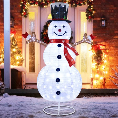 Pre-Lit Pop-up Christmas Decoration with 180 Cold White LED Lights