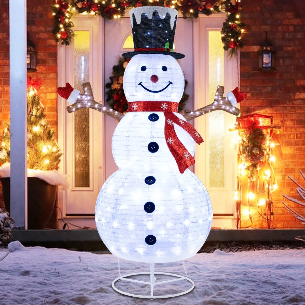 Pre-Lit Pop-up Christmas Decoration with 180 Cold White LED Lights