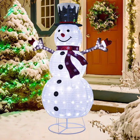 Pre-Lit Pop-up Christmas Decoration with 180 Cold White LED Lights