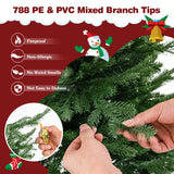 Pre-Lit Christmas Tree with LED Lights and 8 Lighting Modes-6 ft