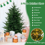 Pre-Lit Christmas Tree with LED Lights and 8 Lighting Modes-4.5 FT