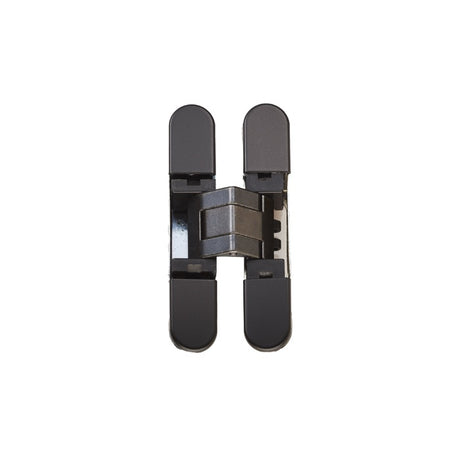 929 STARS 3D CONCEALED HINGE 76 X 14MM MATT BLACK VARNISHED - SCREWS NOT SUPPLIED - MATT BLACK VARNISHED - 76 x 14mm - EACH