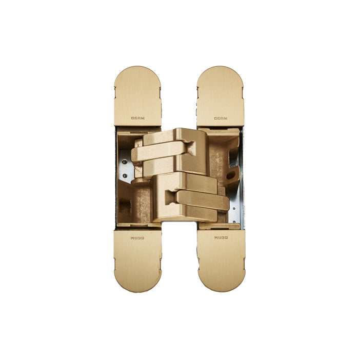 1131 STARS 3D CONCEALED HINGE 160 X 32MM GALVANIC SATIN BRASS - GALVANIC SATIN BRASS - 160 x 32mm - EACH