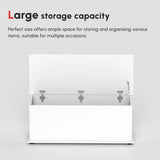 HOMCOM 113L Storage Chest, Storage Box with Flip-Top Lid and 2 Safety Hinges, Storage Trunk for Living Room, Entryway, 100 x 40 x 40 cm, White