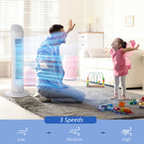 HOMCOM Tower Fan for Bedroom Cooling, 30 Inch Electric 70 Oscillating Fan with 3 Speed Settings, Standing Floor Fan for Home Office Indoor, White