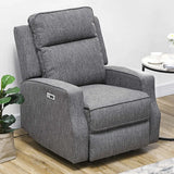 HOMCOM 150 Electric Reclining Chair, with USB port and Footrest - Charcoal Grey