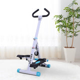 HOMCOM Stepper w/ Handle Hand Grip Workout Fitness Machine For Fitness Aerobic Exercise Home Gym White