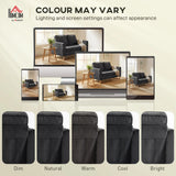 HOMCOM 2 Seater Sofa, 140 cm Loveseat Sofa with Spring Cushions, Metal Legs, 2 Pillows, Dark Grey