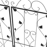 Outsunny Metal Trellis Set of 2, Garden Trellis for Climbing Plants Support Frames, Leaf Design