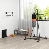 HOMCOM Freestanding Boxing Punch Bag & Speed ball Station, for Home Gym, Grey