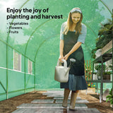 Outsunny 3.5 x 2m Walk-In Polytunnel Greenhouse, with Steel Frame, PE Cover, Roll-Up Door and 6 Windows, Green