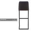 (VPR03I) Vintage Grey Leather Bar Stool  (Pack of Two)