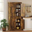 HOMCOM Tall Kitchen Cupboard, Kitchen Pantry Cabinet with Drawer, Shelves, Brown