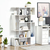 HOMCOM 5-Tier Bookshelf, Modern Bookcase with 13 Open Shelves, Freestanding Decorative Storage Shelving for Home Office and Study, White