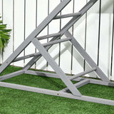 PawHut Walk-in Galvanised Steel Chicken Run with Chicken Activity Shelf and Cover, 3 x 6 x 2m