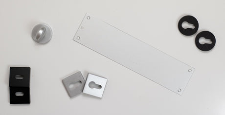 CleanTouch Anti-Bac RTD Safety Lever on Square Euro Backplate - Satin Chrome - Set