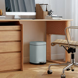 HOMCOM 12L Modern Boxy Metal Home Kitchen Bin - Light Green