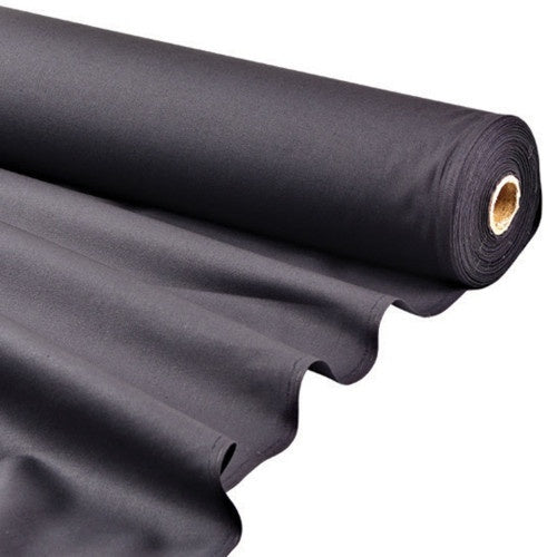 Poly Cotton - 54" FR Black Poly Cotton Lining Cloth (100m Roll)