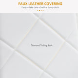 HOMCOM Set of 4 Faux Leather Dining Chairs - White