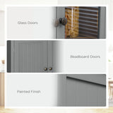 HOMCOM 180cm Tall Kitchen Pantry Cupboard, Freestanding Storage Cabinet with 5 Tier, Adjustable Shelves,  Drawer, Grey