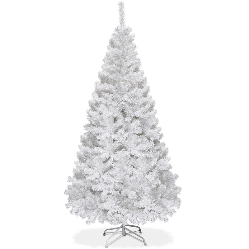 6 ft White Artificial PVC Christmas Tree w/ Stand-6 ft