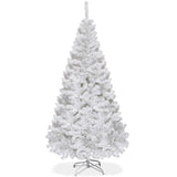 6 ft White Artificial PVC Christmas Tree w/ Stand-6 ft