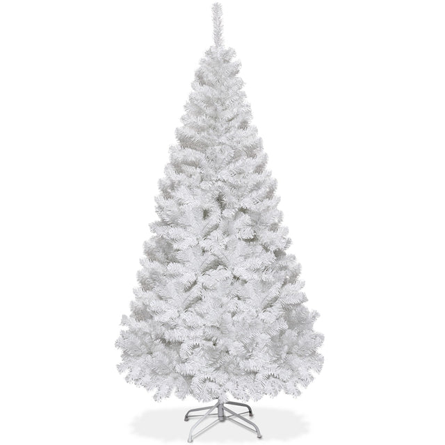 6 ft White Artificial PVC Christmas Tree w/ Stand-6 ft