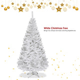 6 ft White Artificial PVC Christmas Tree w/ Stand-6 ft