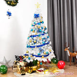 6 ft White Artificial PVC Christmas Tree w/ Stand-6 ft